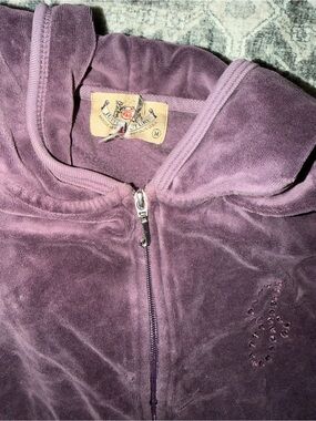 Vintage Juicy Couture Velour Zip-Up Jacket in Dusty Lavender